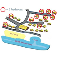 Resort Map-3 Bedroom Cabins