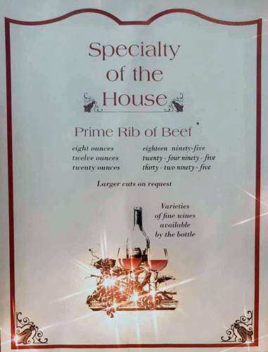 Dinner Menu-January 2020 Dinner Menu-January 2020