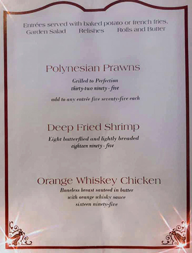 Dinner Menu-January 2020 Dinner Menu-January 2020
