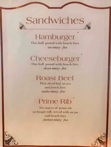 Dinner Menu-January 2020 Dinner Menu-January 2020
