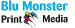 Blu Monster Print