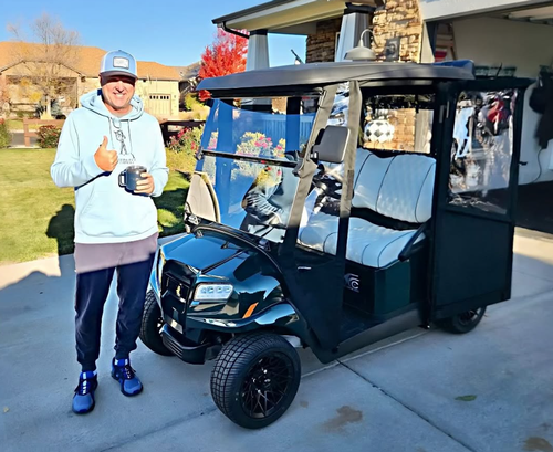 This is Tony with his brand new 2026 Club Car Onward featuring a sleek DoorWorks enclosure â?? ready for golf weather year-round! This is Tony with his brand new 2026 Club Car Onward featuring a sleek DoorWorks enclosure â?? ready for golf weather year-round!