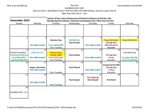 VFW Frank C. High Medal of Honor Post 3440 and Canteen