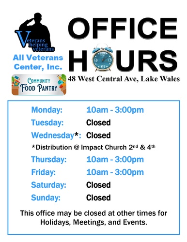 Food Pantry Hours