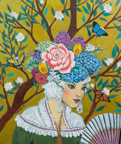 Mademoiselle in the Garden, Fine Art