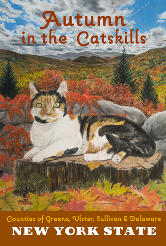 Fall Catskill Cat (Part of Poster and Postcard Series)