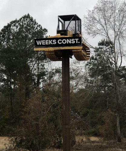 Weeks Construction sign on Hwy 171