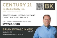 Brian Kovalcik, Realtor® with Century 21 In-Studio Realty Inc.