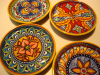 Ceramics from Venice, Tuscany, Amalfi, Sicily. These coasters Deruta $45 each