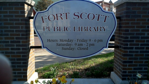 Signage job for Fort Scott Public Library