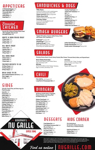 Menu - Lunch and Dinner