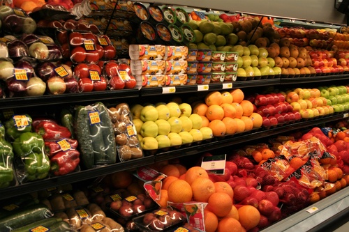 Produce department at Harter House Supermarket in Berryville.