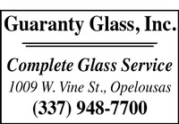 GUARANTY GLASS, INC.