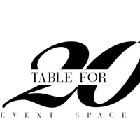 Table for 20 Event Space. Linen & Co Event Decor Rental