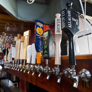 Maine craft beer on tap