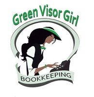 Green Visor Girl Bookkeeping