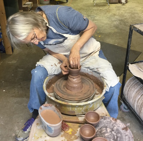 the potter at work! 
