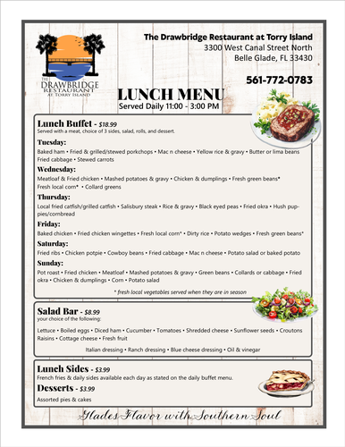Lunch Menu page 1