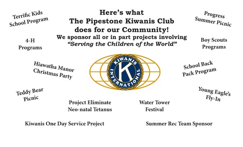 What does the Pipestone Kiwanis Club do?