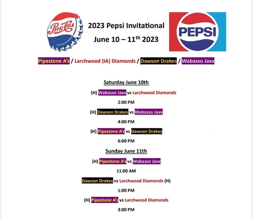 3rd Annual Pepsi Invitational (June 10-11, 2023)