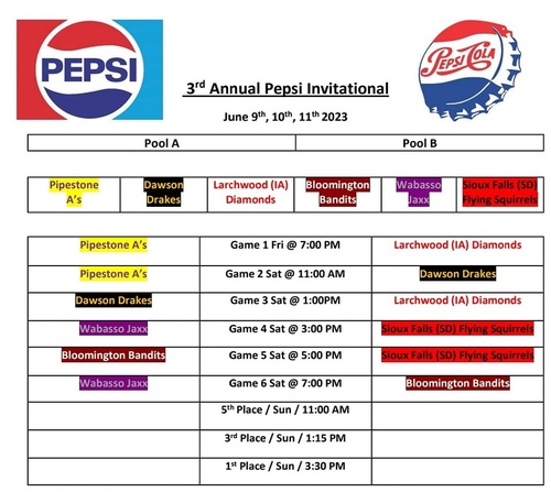 3rd Annual Pepsi Invitational (June 9-11, 2023)