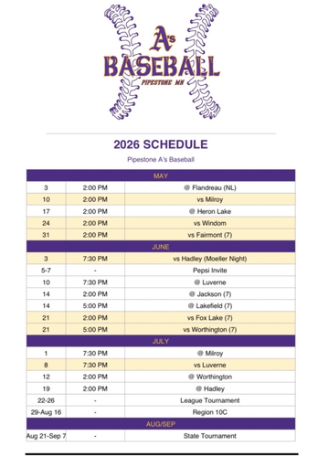 2026 A's Schedule (as of April 14, 2026)