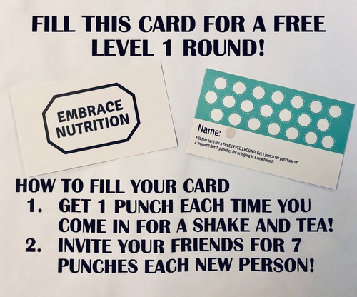 Embrace Nutrition Loyalty Card Program