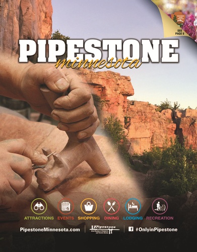 Cover of 2020 Official Pipestone Visitor & Resident Guide