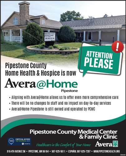 Pipestone Co Home Health & Hospice is now Aver@Home Pipestone