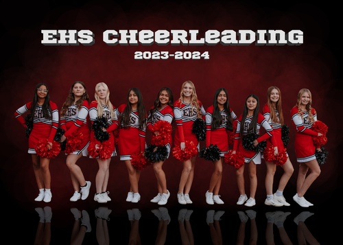 EHS Cheerleaders 2023 (photo by Kelsey Kooiman Photography)
