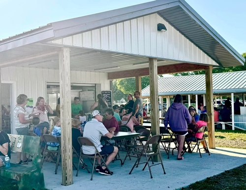 First Lutheran's new food stand at the Pipestone County Fair (photo by Erica Volkir)