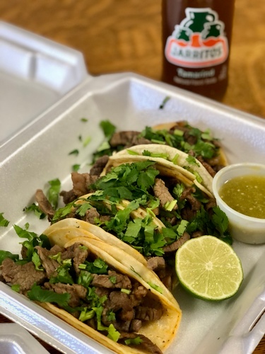 Steak Tacos at Rico's Tacos (photo by Erica Volkir)