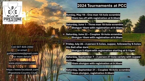 2024 Pipestone Country Club Tournaments