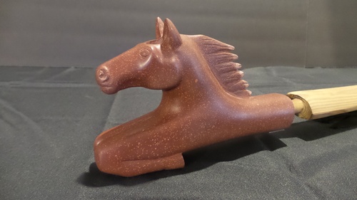 Horse Pipe carved by Travis Erickson - Photo by Erica Volkir