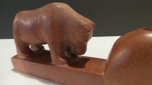 Bear Pipe carved by Travis Erickson - Photo by Erica Volkir