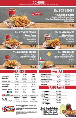 Raising Cane's | Restaurants & Specialty Dining | Take-Out/Curbside ...