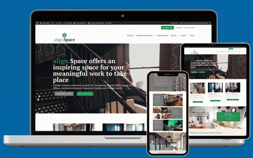 Align.Space website mockup
