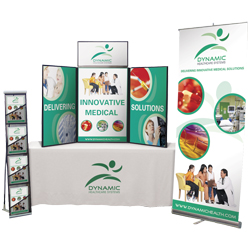 Table Cloths, Banners & Displays! We can help with all your trade show needs!