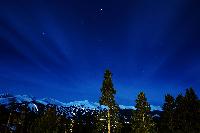 Alpen glow over the mountain of Breckenrdige Ski Resort