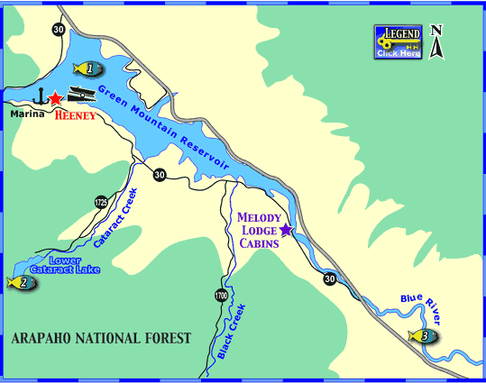 Green Mountain Reservoir Fishing Map