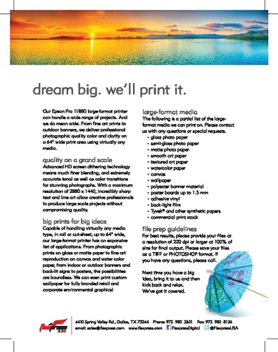 Dream Big - We'll Print It