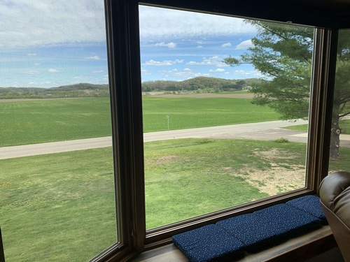 Nice country views from the living room bay window