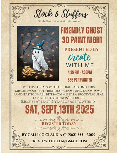Friendly Ghost 3D Paint Night