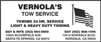 Vernola's Tow Service