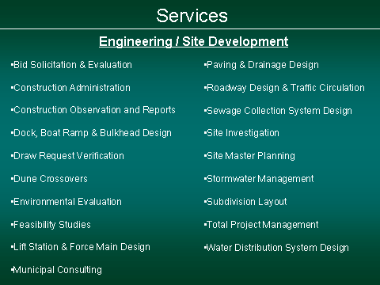 Engineering Services - Land Development