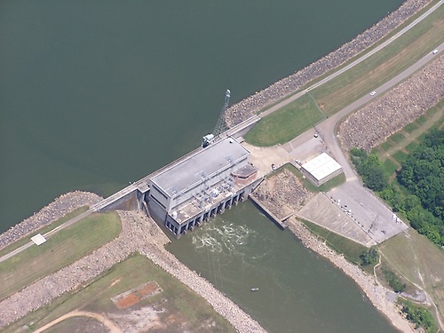 Aerial of Weiss Dam