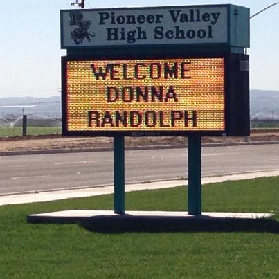 Donna Randolph was invited to be Principal for the Day at PVHS! 