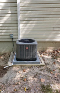 Installation of a new heat pump at customer home