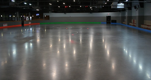 Top of the line skate floor with custom lighting