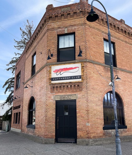 The Cutthroat Club is located at 200 S. Main St in Bellevue
